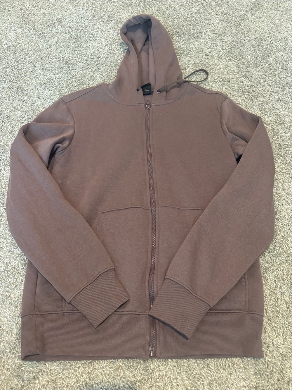 Women’s Full-Zip Hooded Sweater in Brown